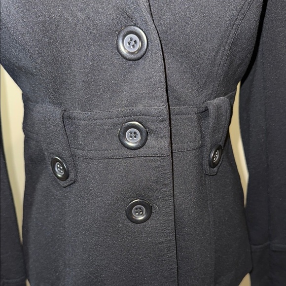 Reitmans Elegant Black Pea Coat Women’s Size 7 - Picture 4 of 14